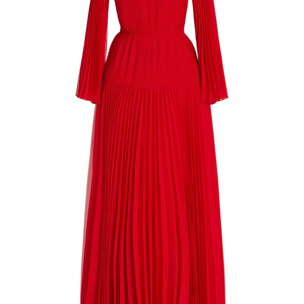 E.Stott Natalia Pleated Chiffon Evening Gown - Excellent NWOT